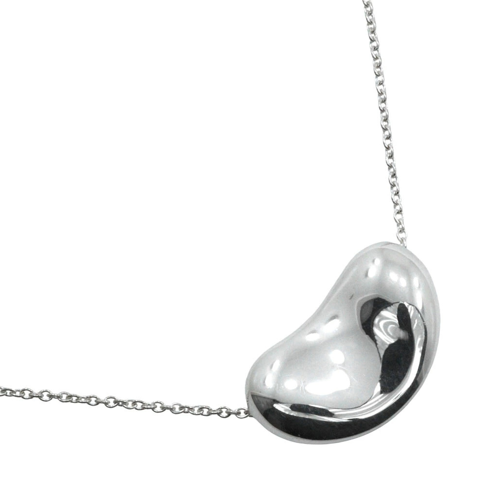 Tiffany Co Bean Necklace Elsa Peretti Sterling Silver